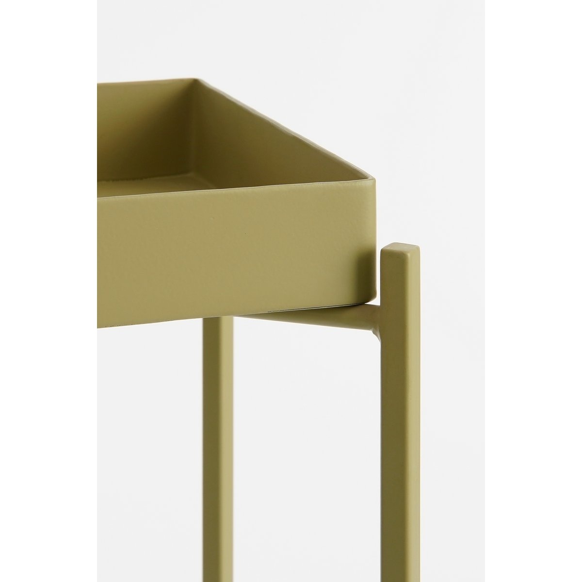 KantoormeubelenPlus Dacia Plantenstandaard - L21,5 x B21,5 x H68 cm - Metaal - Groen