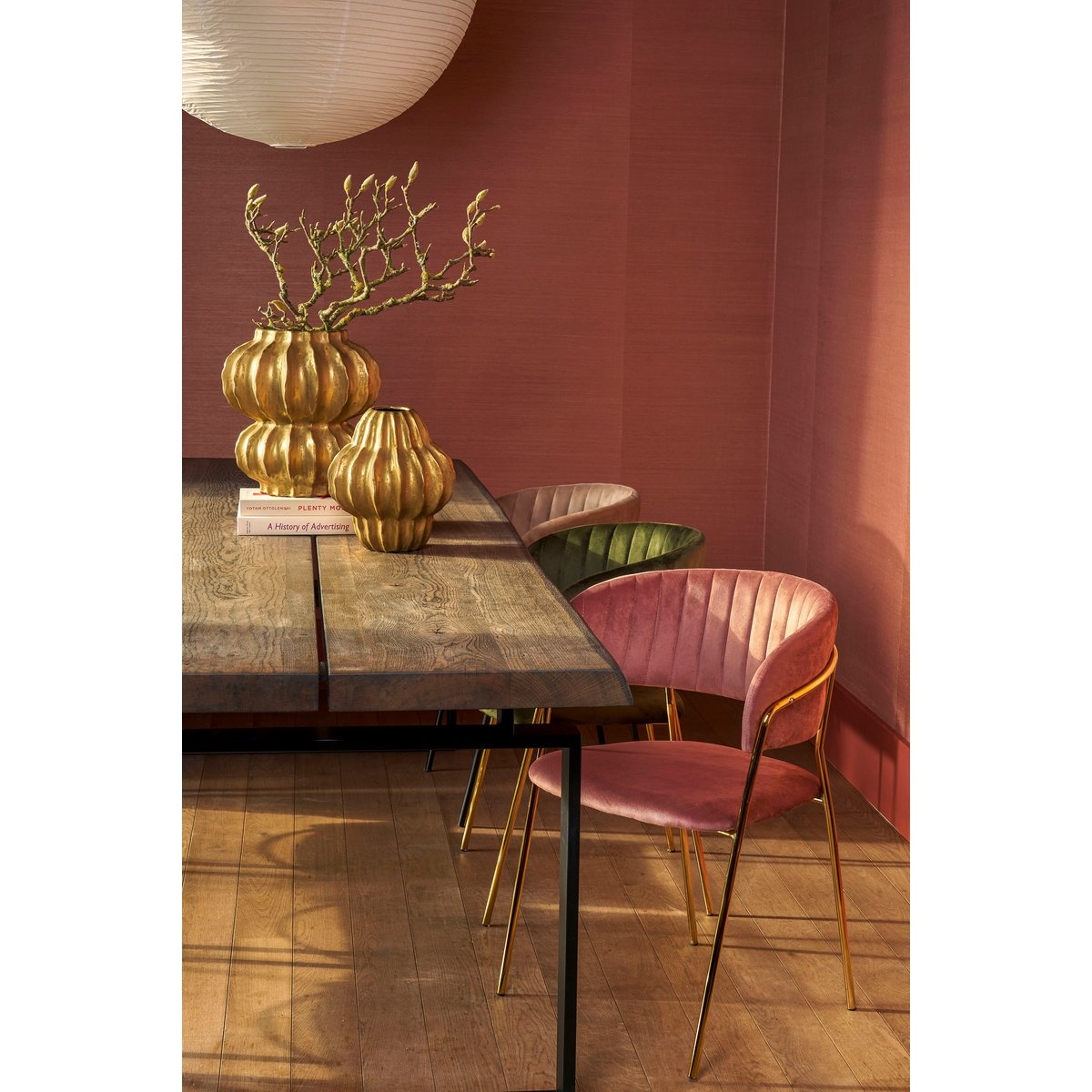 KantoormeubelenPlus Moony Eetkamerstoel - Velvet - Roze