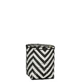 KantoormeubelenPlus Merlijn Plantenmand voor Buiten - Set van 3 - H26 x Ø24 cm - Gerecycled Plastic - Zwart, Wit