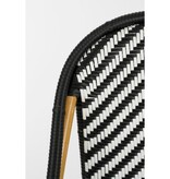 KantoormeubelenPlus Mandox Bank voor Buiten - L98 x B60 x H93 cm - Rotan - Zwart, Wit