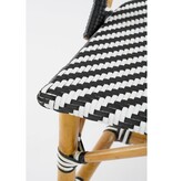 KantoormeubelenPlus Mandox Bank voor Buiten - L98 x B60 x H93 cm - Rotan - Zwart, Wit