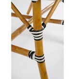 KantoormeubelenPlus Mandox Bank voor Buiten - L98 x B60 x H93 cm - Rotan - Zwart, Wit
