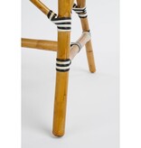 KantoormeubelenPlus Mandox Bank voor Buiten - L98 x B60 x H93 cm - Rotan - Zwart, Wit