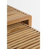 KantoormeubelenPlus Yonker Bijzettafel - Set van 3 - L44 x B34 x H50 cm - Gerecycled Hout - Bruin