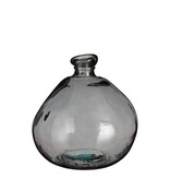 KantoormeubelenPlus Pinto Vaas - H33 x Ø33 cm - Gerecycled Glas - Antraciet