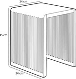 KantoormeubelenPlus Yonker Bijzettafel - Set van 3 - L44 x B34 x H50 cm - Gerecycled Hout - Bruin