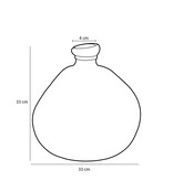 KantoormeubelenPlus Pinto Vaas - H33 x Ø33 cm - Gerecycled Glas - Antraciet