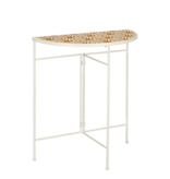KantoormeubelenPlus Odile Wandtafel voor Buiten - L63 x B32,5 x H71 cm - Metaal - Bruin, Wit