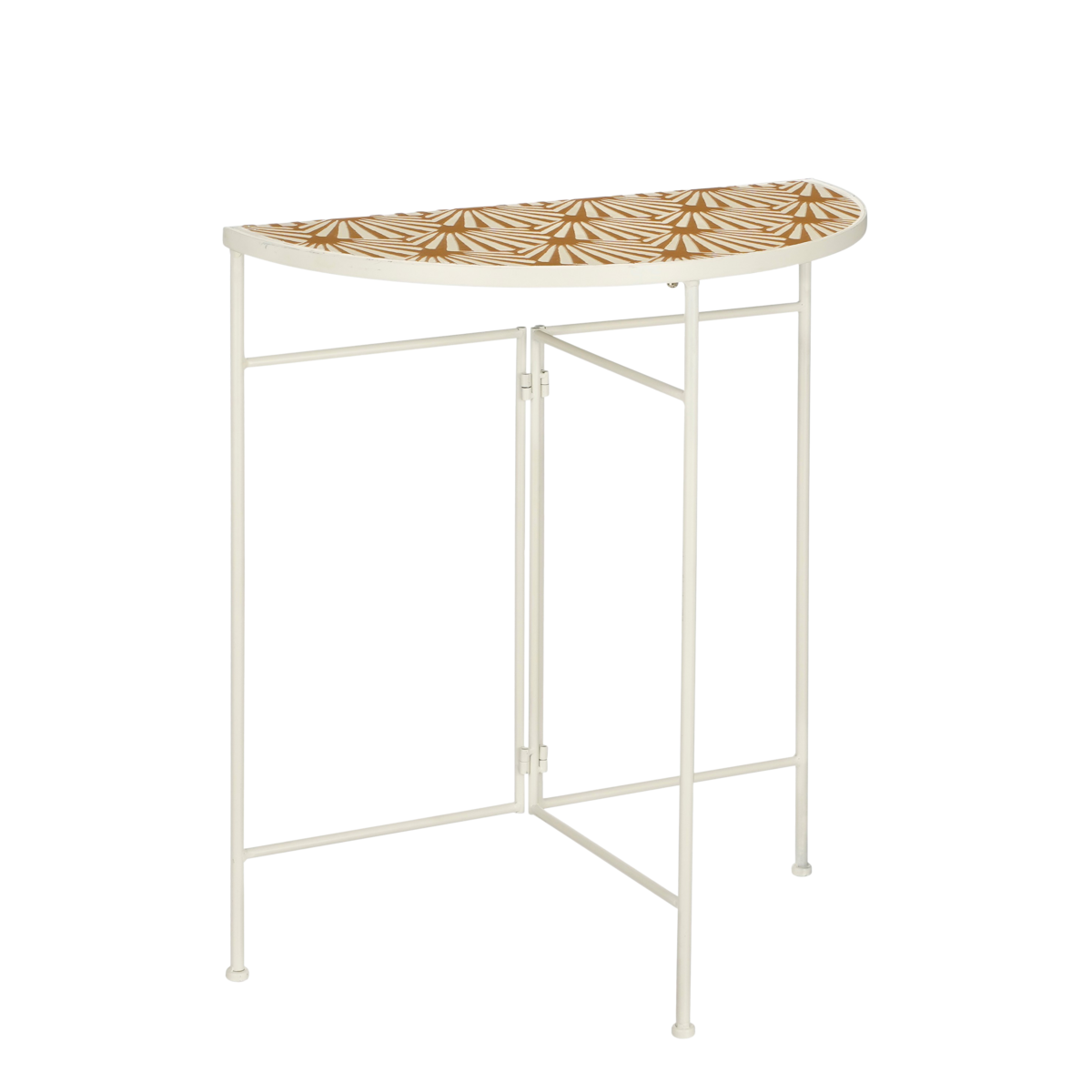 KantoormeubelenPlus Odile Wandtafel voor Buiten - L63 x B32,5 x H71 cm - Metaal - Bruin, Wit