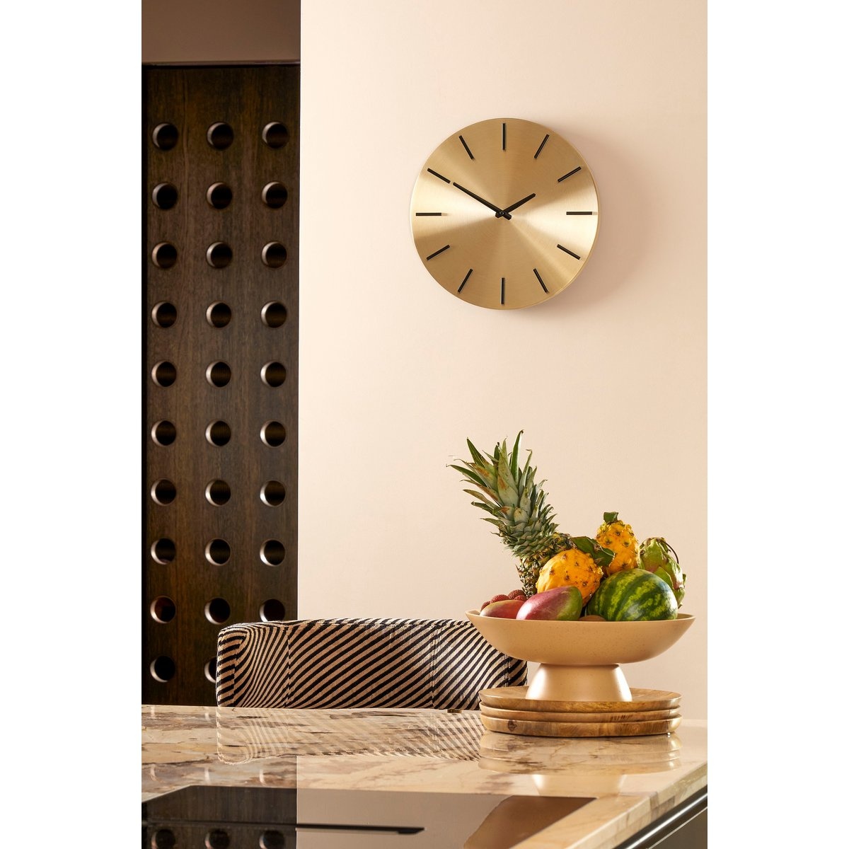 KantoormeubelenPlus Brixen Wandklok - Ø35,5 cm - Goud