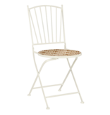 KantoormeubelenPlus Odile Bistrostoel - L40 x B52 x H88,5 cm - Metaal - Bruin, Wit