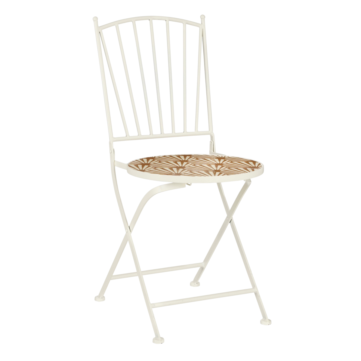 KantoormeubelenPlus Odile Bistrostoel - L40 x B52 x H88,5 cm - Metaal - Bruin, Wit