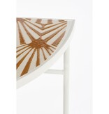 KantoormeubelenPlus Odile Wandtafel voor Buiten - L63 x B32,5 x H71 cm - Metaal - Bruin, Wit