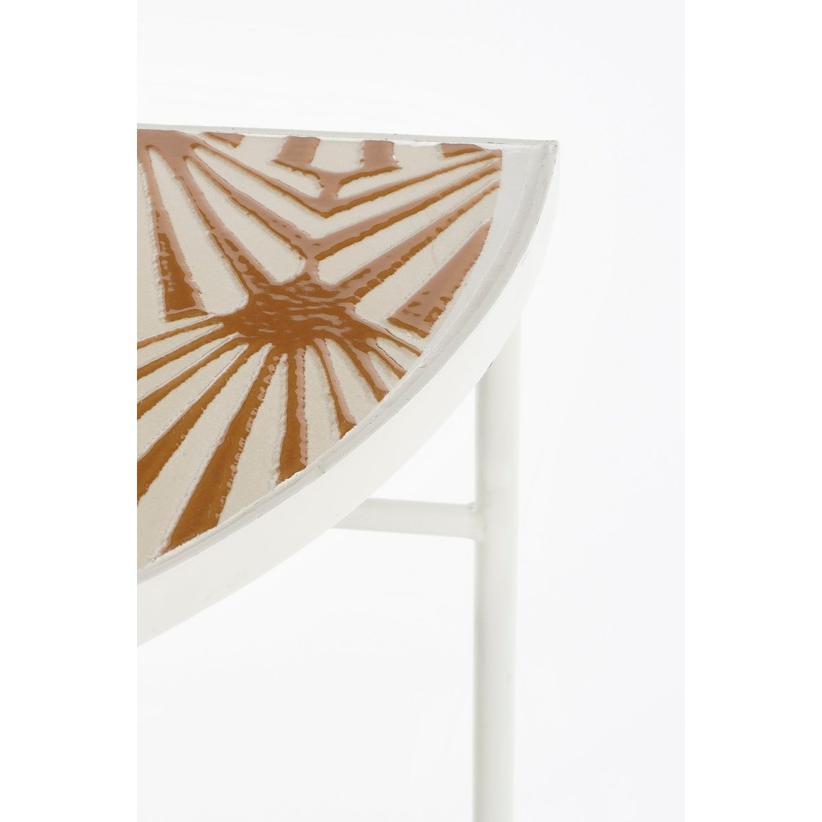 KantoormeubelenPlus Odile Wandtafel voor Buiten - L63 x B32,5 x H71 cm - Metaal - Bruin, Wit