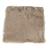 KantoormeubelenPlus Lamsvacht Kunststof - Kunstlamsvacht in champignon 40x40 cm