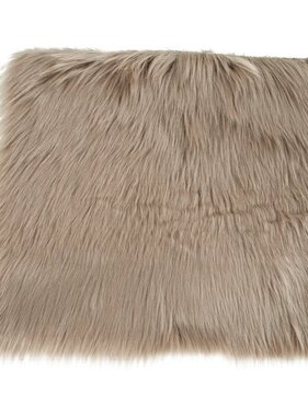 KantoormeubelenPlus Lamsvacht Kunststof - Kunstlamsvacht in champignon 40x40 cm