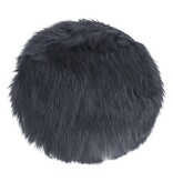 KantoormeubelenPlus Lamsvacht Kunststof - Kunstlamsvacht in grijs Ã˜35 cm