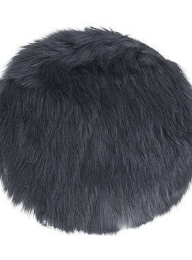 KantoormeubelenPlus Lamsvacht Kunststof - Kunstlamsvacht in grijs Ã˜35 cm