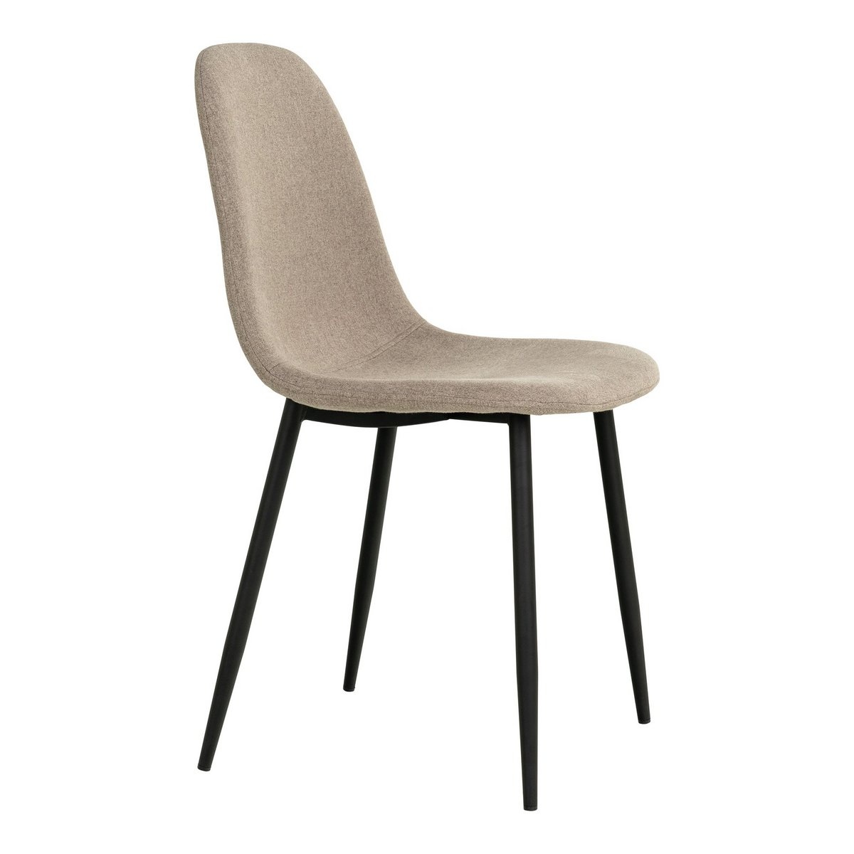 Stockholm Dining Chair - Eetkamerstoel, steen met zwarte poten, HN1231