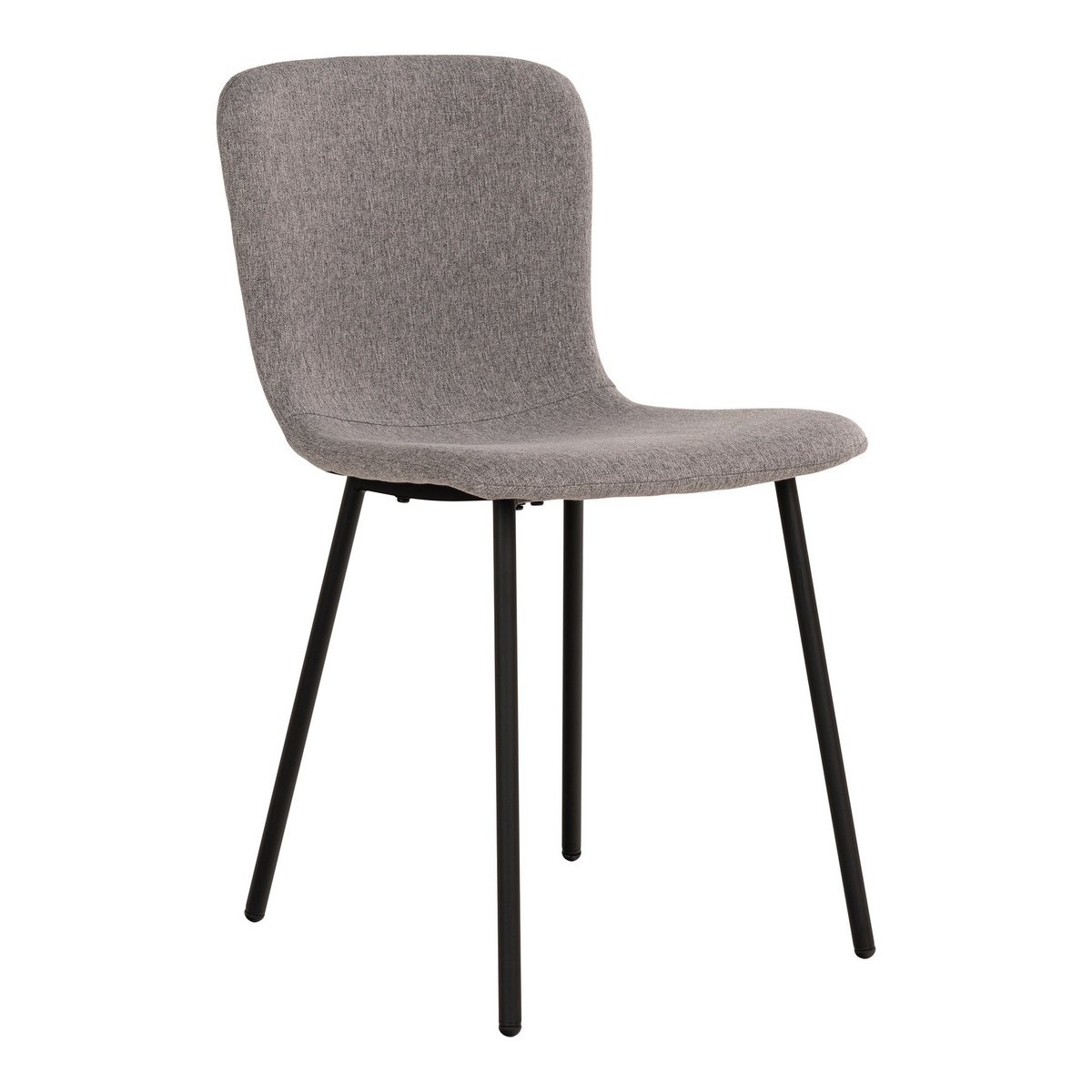 KantoormeubelenPlus Halden Dining Chair - Eetkamerstoel, lichtgrijs met zwarte poten