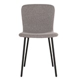 KantoormeubelenPlus Halden Dining Chair - Eetkamerstoel, lichtgrijs met zwarte poten