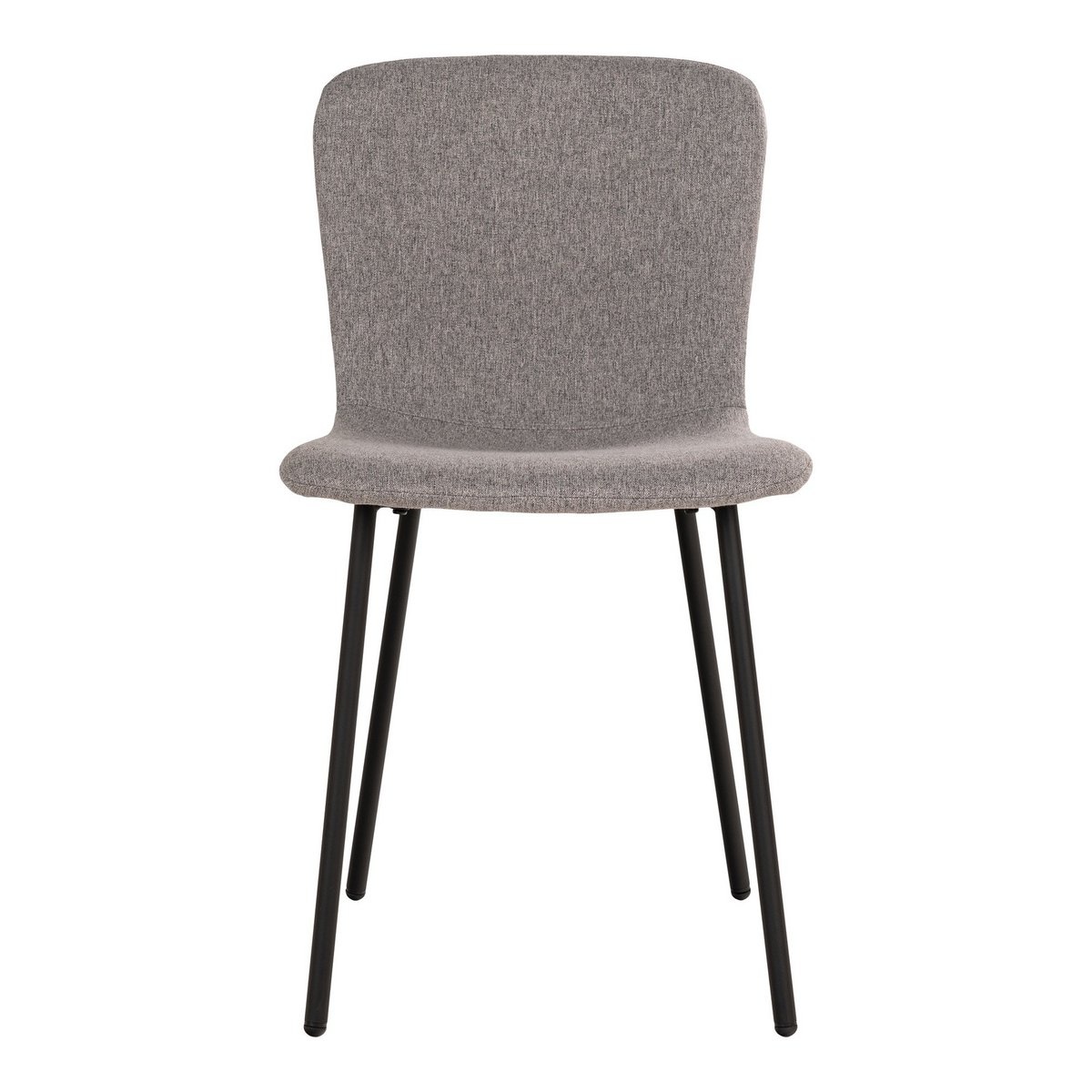 KantoormeubelenPlus Halden Dining Chair - Eetkamerstoel, lichtgrijs met zwarte poten