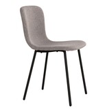 KantoormeubelenPlus Halden Dining Chair - Eetkamerstoel, lichtgrijs met zwarte poten