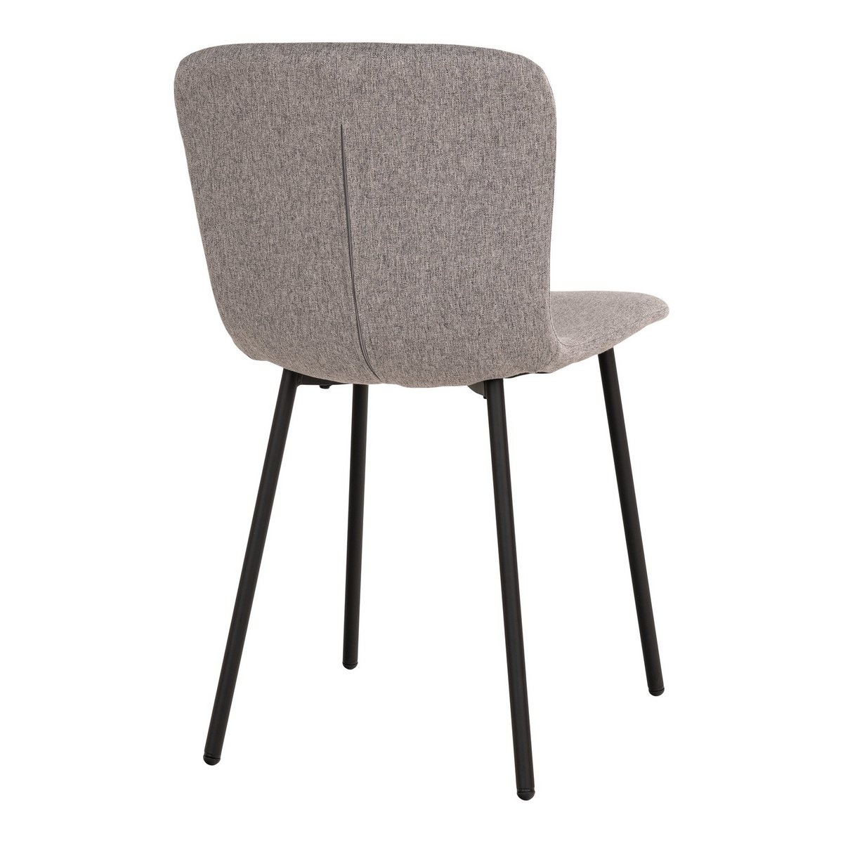 KantoormeubelenPlus Halden Dining Chair - Eetkamerstoel, lichtgrijs met zwarte poten