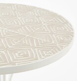KantoormeubelenPlus Caprice Bijzettafel voor Buiten - H56,5 x Ø46 cm - Metaal - Wit