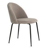 Geneve Dining Chair - Eetkamerstoel, steen met zwarte poten, HN1231