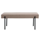KantoormeubelenPlus Swindon Bench - Bank, steen met zwarte poten, 100x36x42,5 cm, HN1231