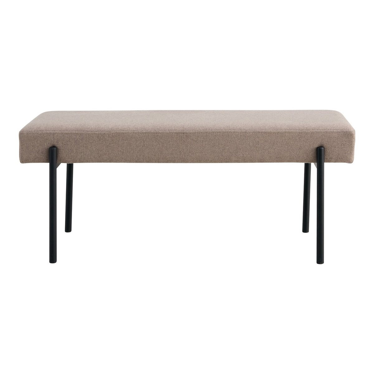 KantoormeubelenPlus Swindon Bench - Bank, steen met zwarte poten, 100x36x42,5 cm, HN1231