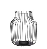 KantoormeubelenPlus Saga Lantaarn - H35,5 x Ø28 cm - Zwart