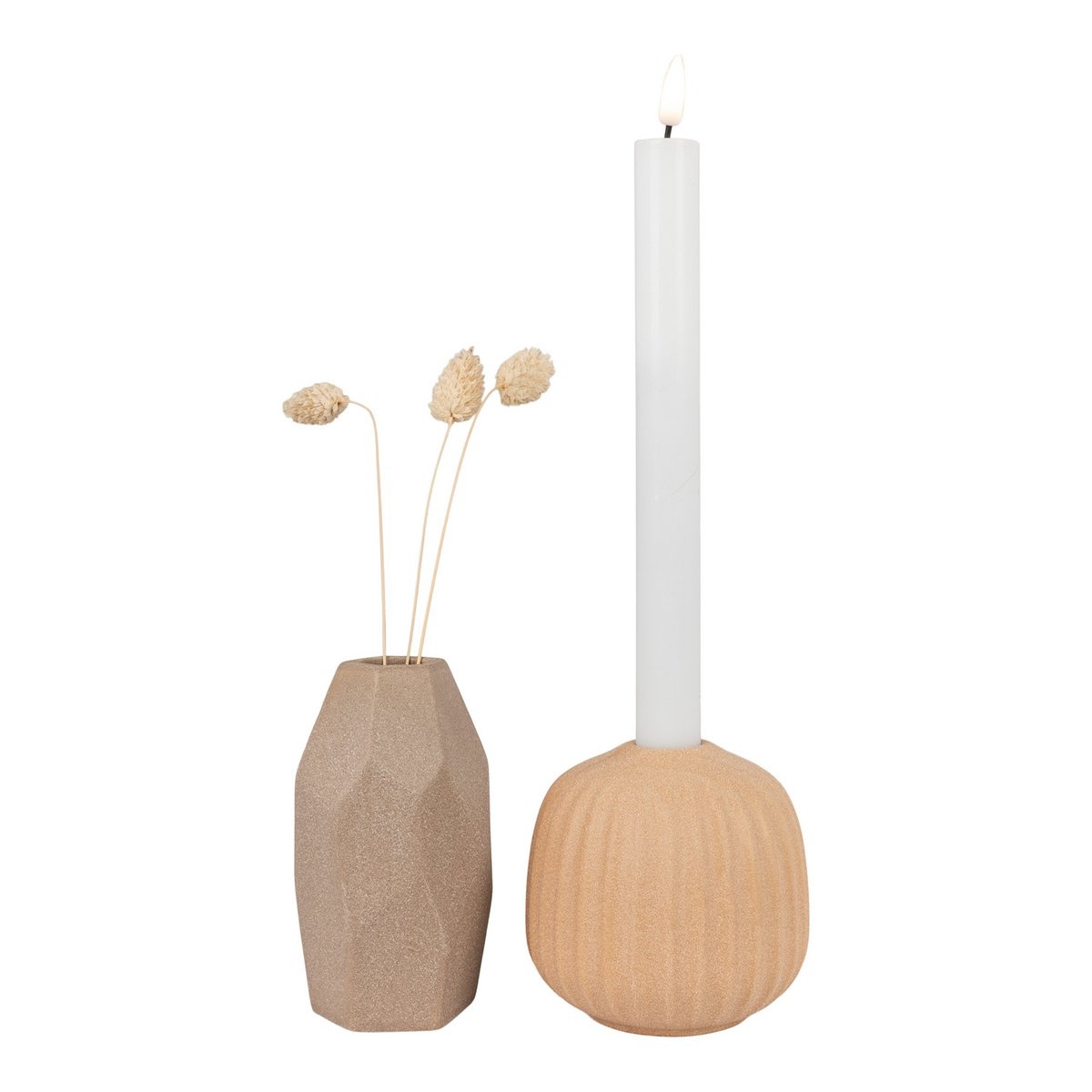 KantoormeubelenPlus Vaas en Kandelaar - Bruin