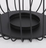 KantoormeubelenPlus Saga Lantaarn - H35,5 x Ø28 cm - Zwart