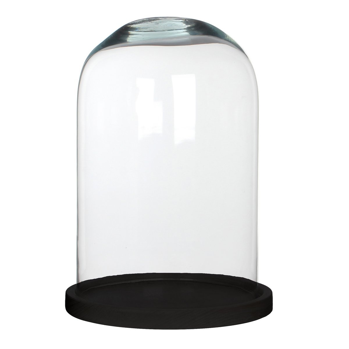 KantoormeubelenPlus Hella Glazen Stolp - H30 x Ø21 cm - Transparant, Zwart