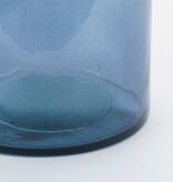 KantoormeubelenPlus Guan Fles Vaas - H40 x Ø15 cm - Gerecycled Glas - Blauw