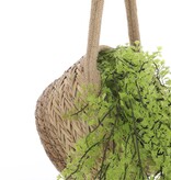 KantoormeubelenPlus Anne Hangende Mand voor Planten - Set van 2 - H20 x Ø25 cm - Zeegras - Lichtbruin