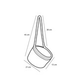KantoormeubelenPlus Anne Hangende Mand voor Planten - Set van 2 - H20 x Ø25 cm - Zeegras - Lichtbruin