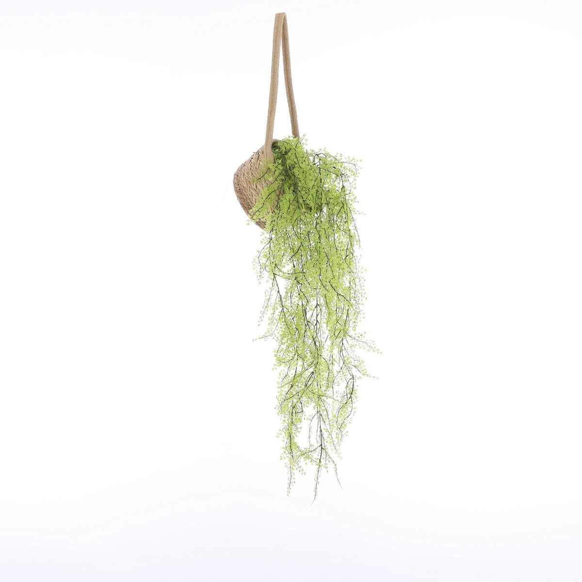 KantoormeubelenPlus Anne Hangende Mand voor Planten - Set van 2 - H20 x Ø25 cm - Zeegras - Lichtbruin