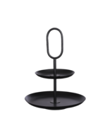Rama Etagère 2-Laags - H36 x Ø28 cm - Metaal - Zwart