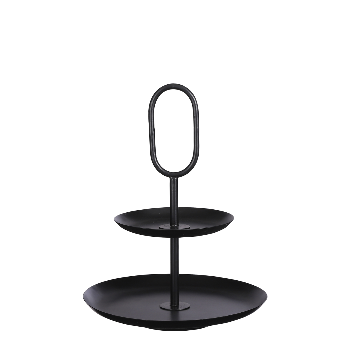 KantoormeubelenPlus Rama Etagère 2-Laags - H36 x Ø28 cm - Metaal - Zwart