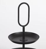 Rama Etagère 2-Laags - H36 x Ø28 cm - Metaal - Zwart
