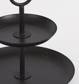 Rama Etagère 2-Laags - H36 x Ø28 cm - Metaal - Zwart