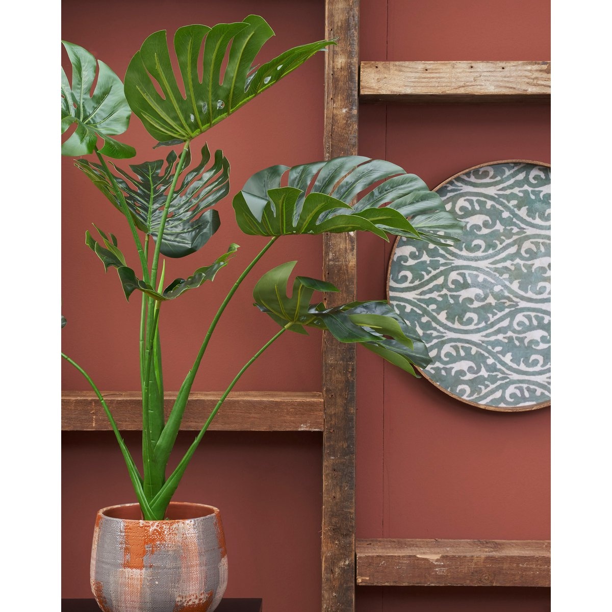 KantoormeubelenPlus Monstera Kunstplant - H100 x Ø70 cm - Groen