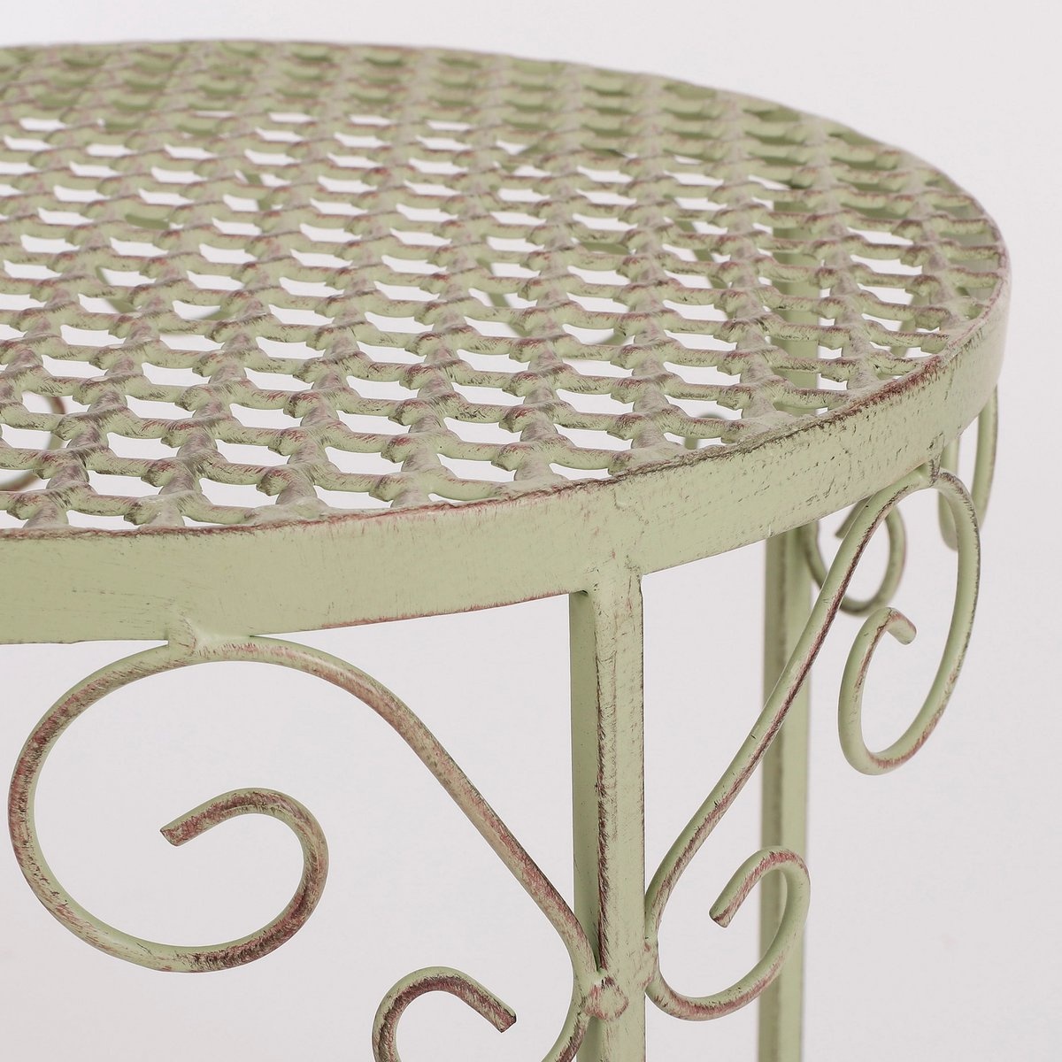KantoormeubelenPlus Provence Plantentafel voor Buiten - Set van 3 - H43 x Ø35 cm - Lichtgroen