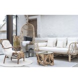 KantoormeubelenPlus Grand Canyon Coffee Table - Salontafel, glas met natuurpoten, Ø60x40 cm