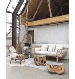 KantoormeubelenPlus Grand Canyon Coffee Table - Salontafel, glas met natuurpoten, Ø60x40 cm