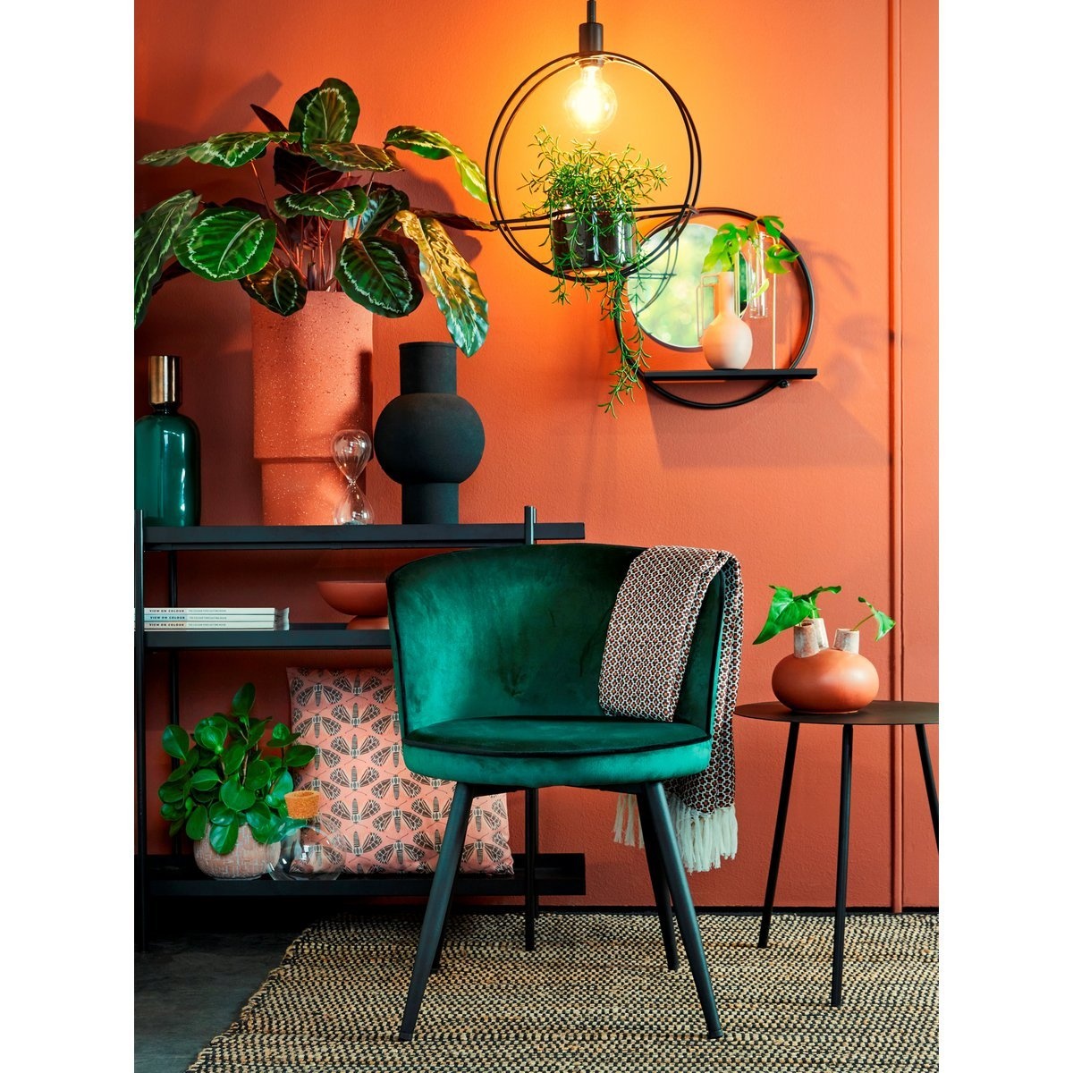KantoormeubelenPlus Phoenix Wandspiegel - B11 x Ø39 cm - Metaal - Zwart