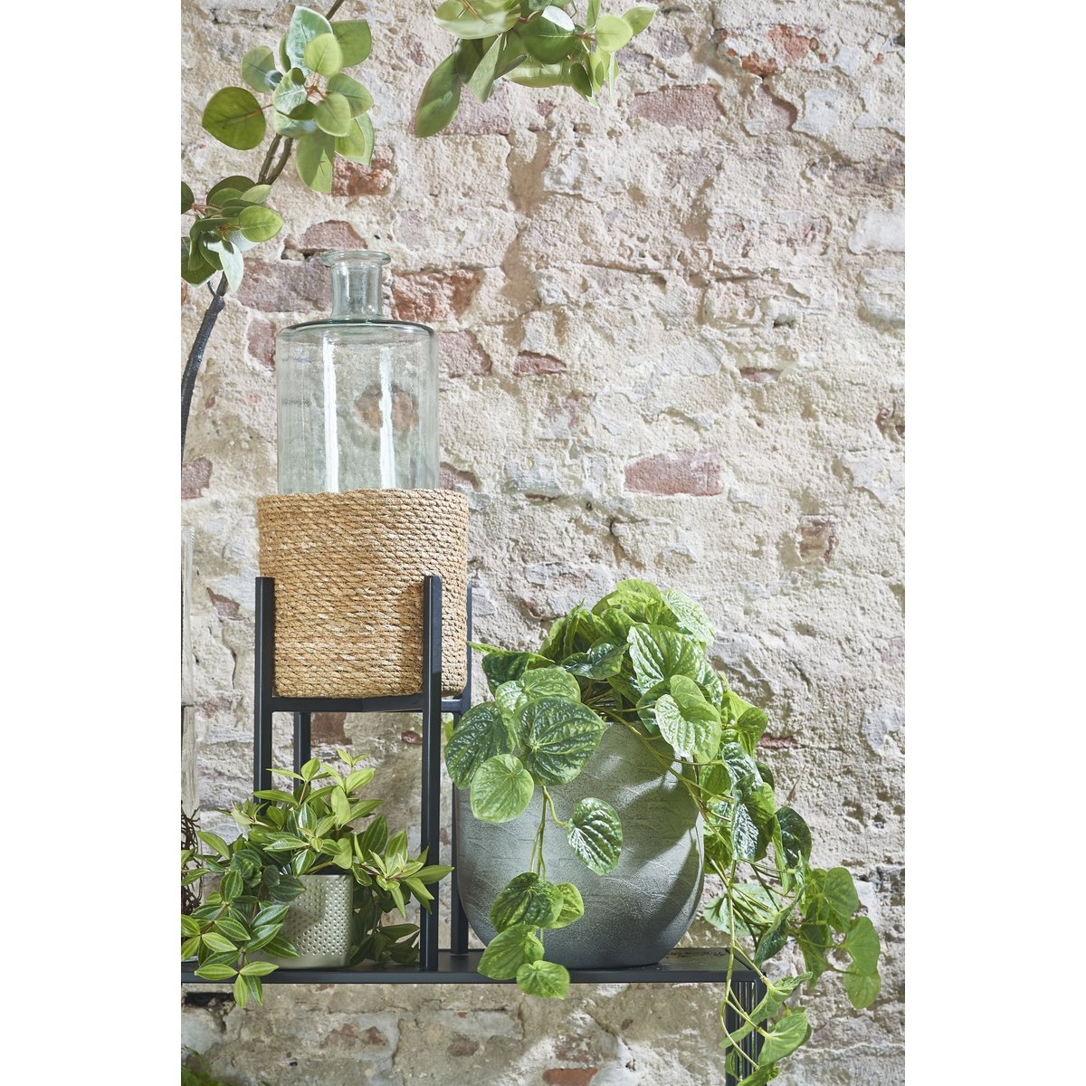KantoormeubelenPlus Ascot Plantenstandaard - L20,5 x B20,5 x H35 cm - Metaal - Zwart